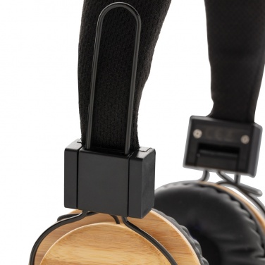 Logo trade advertising products picture of: Bamboo wireless headphone